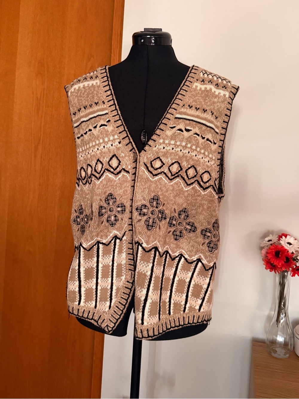 Hand Embroidered Knit Vest
